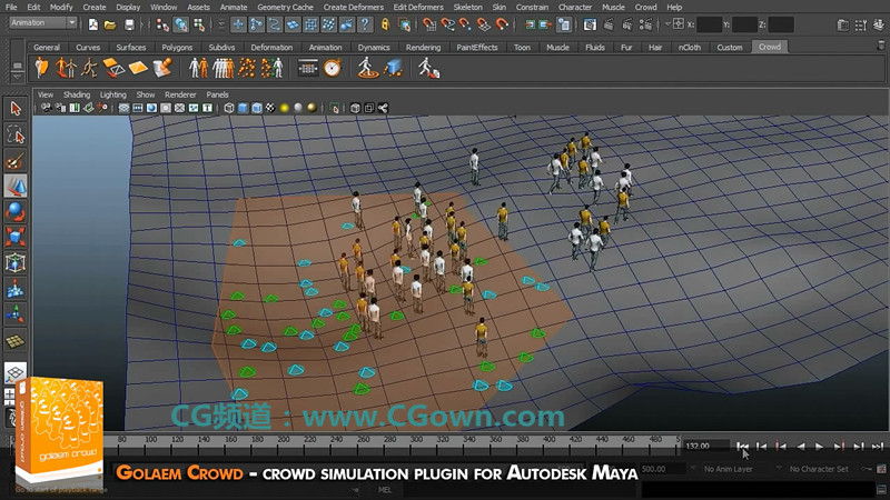 Maya集群仿真插件GolaemCrowd v2.2.2 MAYA 2011~2013 Win32&64