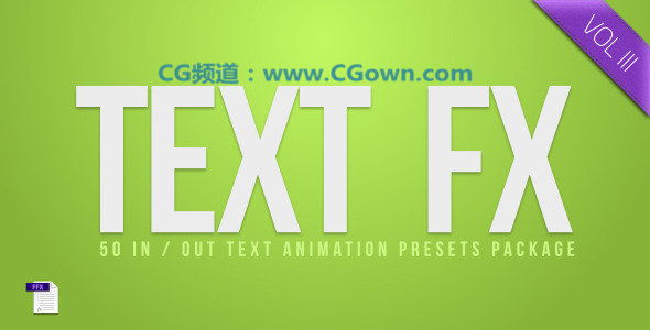 AE文字動畫預設 Text Fx Vol.3