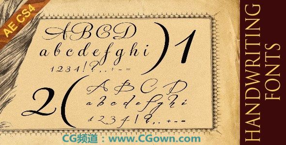 【Videohive?AE手寫字體工程文件】Handwriting?Fonts