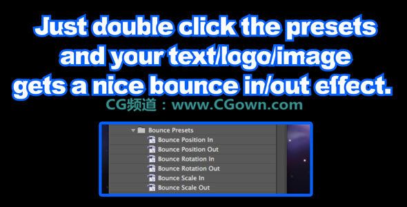 (Videohive)文字彈力效果預(yù)設(shè)Bounce Presets