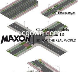 Maxon – City street models for C4d 城市街道模型