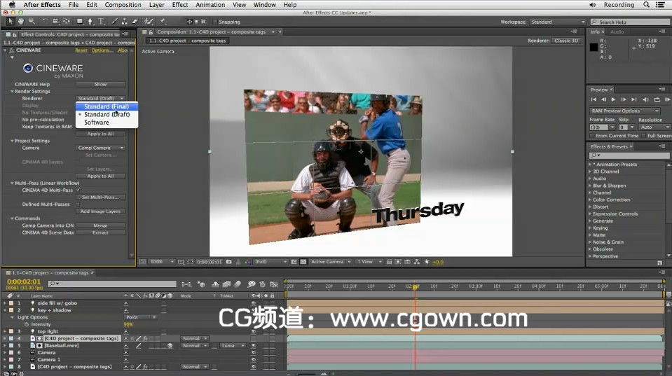 Lynda出品AE新功能演示教程 – After Effects Technology Preview