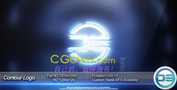 Videohive Contour Logo Social Media Network模板