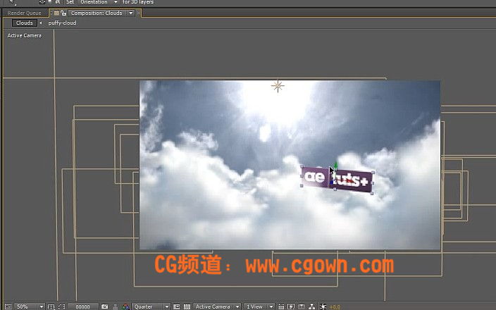 AE?tuts-?使用Trpcode?Horizon制作云中穿梭场景