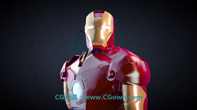 【GSG175集】钢铁侠贴图及灯光教程Texture Light and Render an Iron Man suit in Cinema 4D