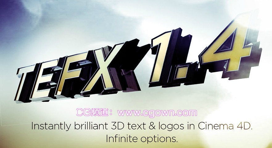 C4D文字倒角预设Text Edge FX v1.4: Bevel Kit for Cinema 4D