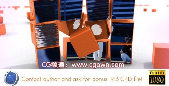 AE模板videohive立體組合效果相片展示cubism v2