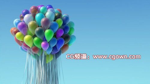 C4D – 创建浮动气球教程