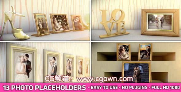 AE模板-浪漫相冊Romantic Frames videohive