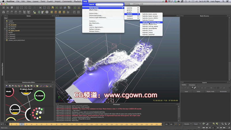 Realflow和Maya制作水特效高级流体教程VFXlearning全面核心训练视频