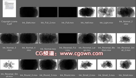 20種水墨效果素材 Ink Matte Pack