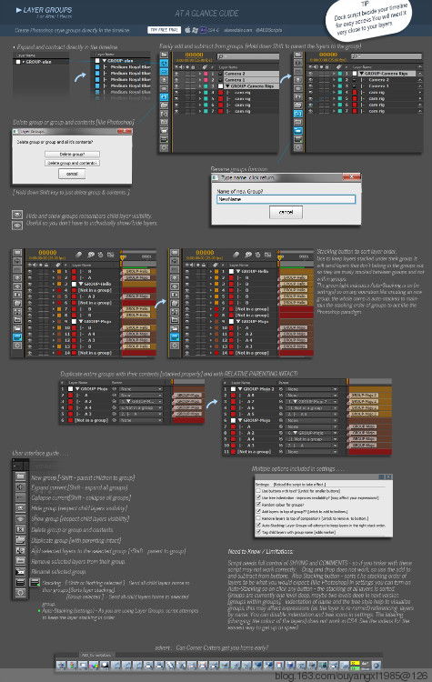 AE 图层分组脚本 Layer Groups v1.0