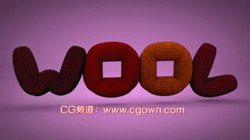 Cinema 4D – Creating Custom Wooly Text Using Hair and Sweep NURBS 教程