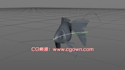 C4D-使用网格变形器创建游泳鱼教程