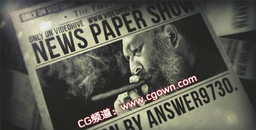 新聞紙展News Paper Show videohive AE模板