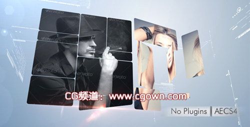 AE模板 VideoHive Photo Slider方块组合效果广告