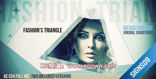 AE模板 videohive Fashion’s Triangle 时尚三角相册包装