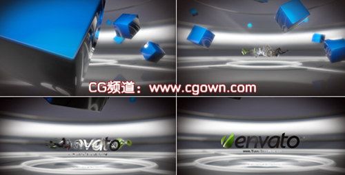 AE模板-立方体旋转logo展示模板Videohive-Hi-Tech Logo Teleporter