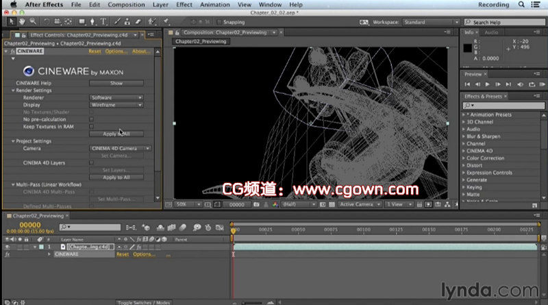 【CINEMA 4D Lite基础教程】Lynda-Up and Running with CINEMA 4D for AE CC