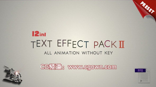 AE模板 Text FX Pack II 动感文本包装预设