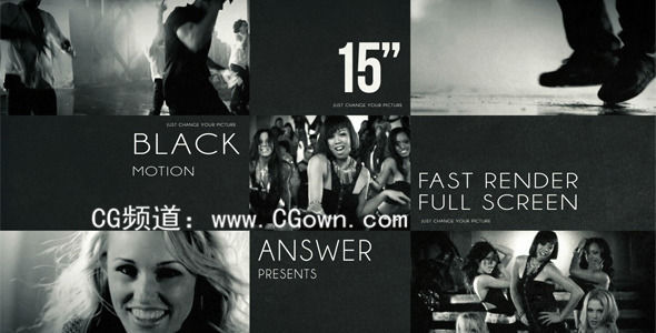 黑色固體運(yùn)動(dòng)Videohive Black Solid Motion AE模板