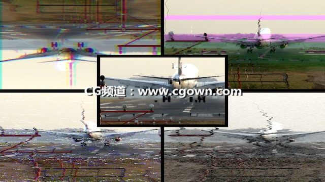 Final Cut Pro X信號(hào)故障干擾轉(zhuǎn)場(chǎng)FCPX插件 Defect Transition Bundle
