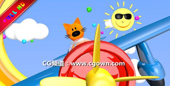 儿童娱乐场Videohive Kids Movie Opener AE模板