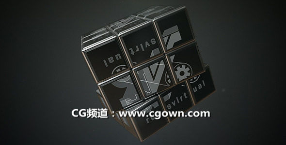 魔方包装动画Videohive Magic Cube AE模板