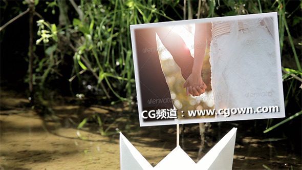 紙船照相館相冊Videohive Paper Boats Photo Gallery AE模板