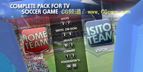 AE模板-体育栏目包装Videohive Sports Pack Tv – Soccer Game