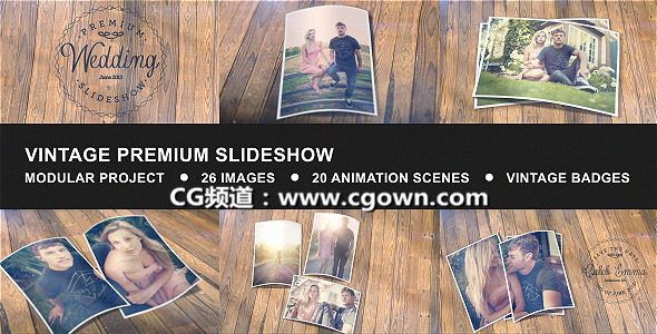 復古高級幻燈片相冊Videohive Vintage Premium Slideshow AE模板