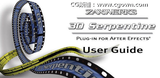 AE 三维蛇形路径动画插件 Zaxwerks 3D Serpentine v2.02（x64 Z汉化）