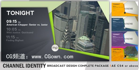 频道整体包装Videohive Broadcast Complete Package Channel Identity AE模板