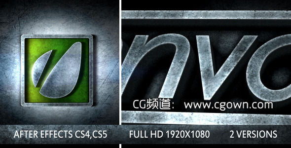 电影油渍石三维标志Videohive Cinematic Grunge Stone 3D Logo Opener AE模板