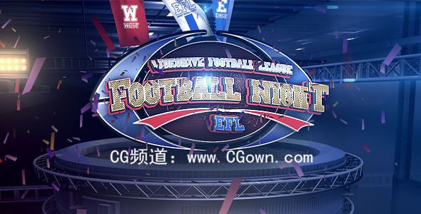 足球之夜体育频道包装第二套Videohive Football Night V.2 AE模板