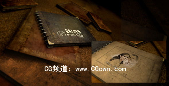 金色回忆相册Videohive Golden Memories Album AE模板