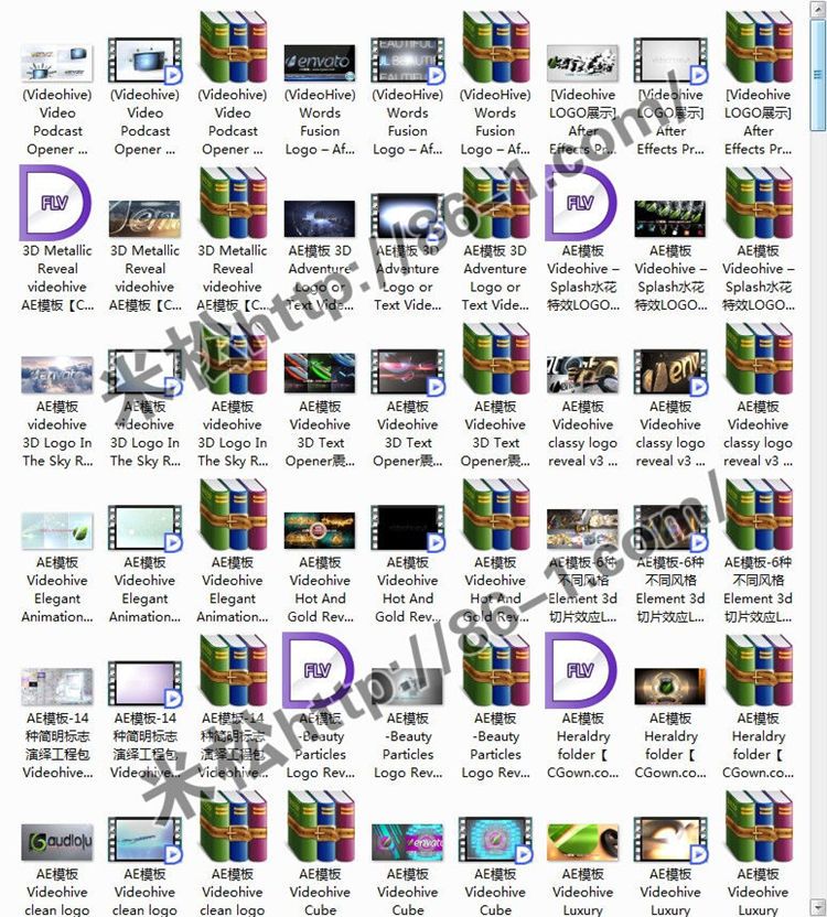 AE模板 117套LOGO演绎片头动画工程大集合 米松独家整理 光盘发货