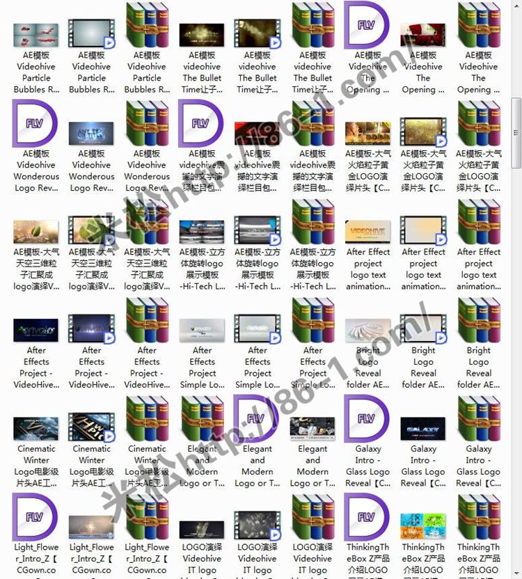 AE模板 117套LOGO演绎片头动画工程大集合 米松独家整理 光盘发货
