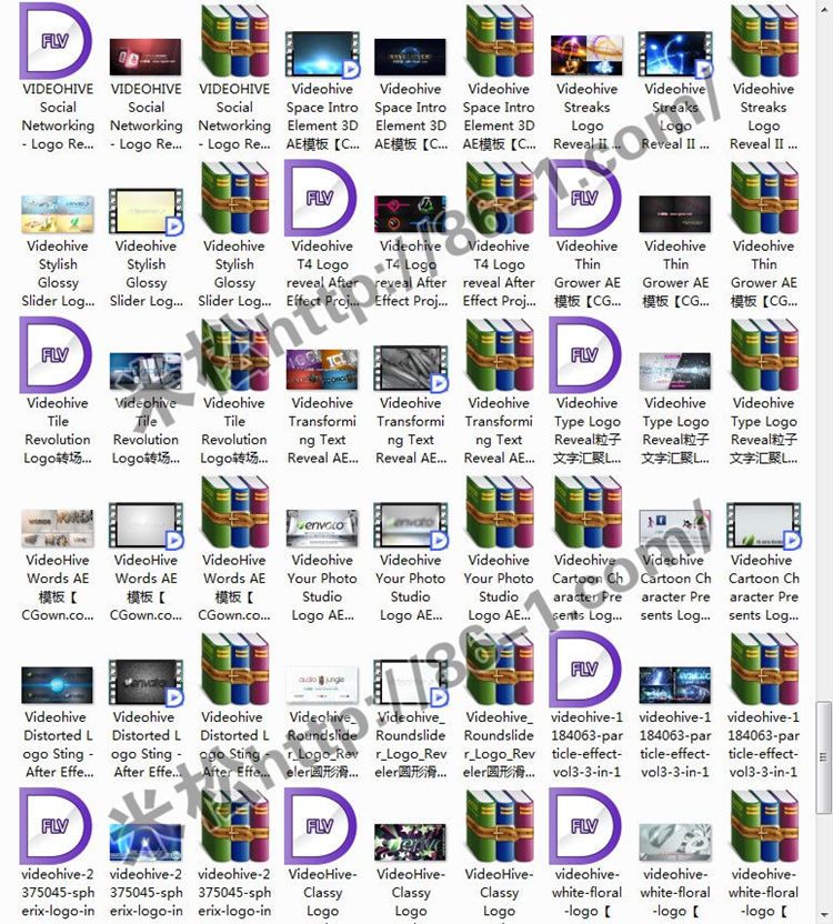 AE模板 117套LOGO演绎片头动画工程大集合 米松独家整理 光盘发货