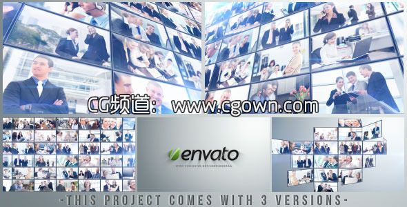 多个视频公司企业标志宣传片头Videohive Multi Video Logo/Text Opener AE模板