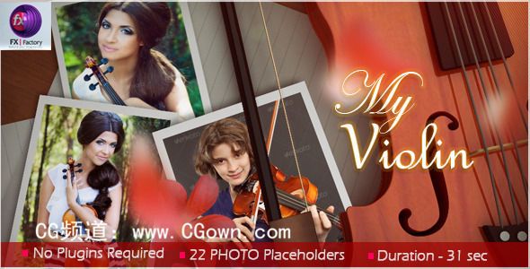 我的小提琴相冊Videohive My Violin AE模板