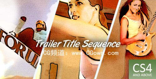 卡通風(fēng)格片頭Videohive Trailer Title Sequence AE模板