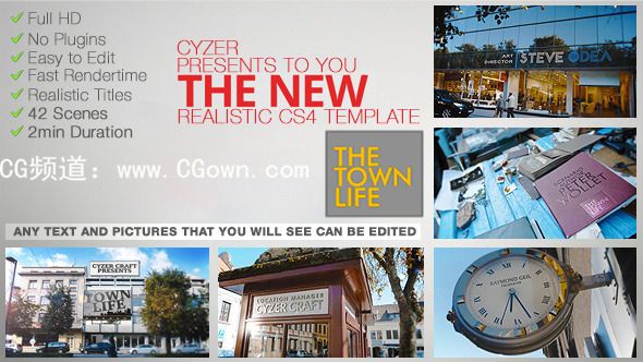 城市生活推廣服務(wù)Videohive Town Life Intro Promotion TV Series Opener AE模板