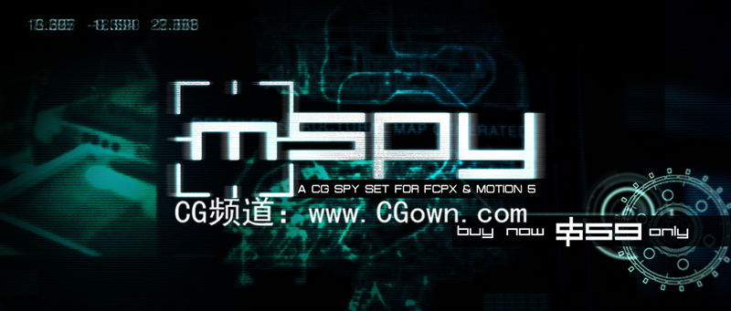 Final Cut Pro X 高科技數(shù)據(jù)元素插件包 motionVFX mSPY（FCPX插件）