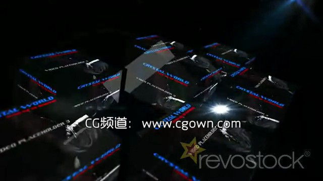 很酷的水晶世界RevoStock Crystal World AE模板