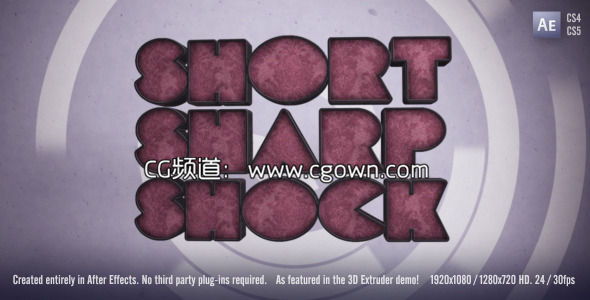 短期大幅震蕩Videohive Short Sharp Shock AE模板