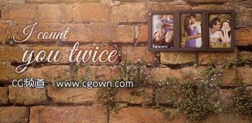浪漫相冊相框Videohive Photo Frame for Three Romantic Pictures AE模板