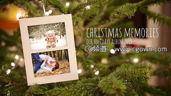 圣誕樹照相館Videohive Christmas Photo Gallery AE模板