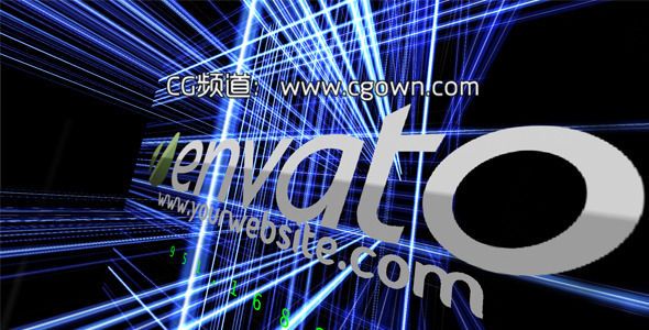 藍(lán)線科技感標(biāo)志片頭Videohive Logo Intro and Blue Lines AE模板