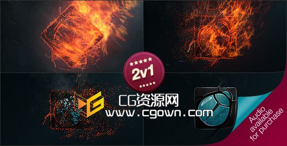 震撼粒子燃燒特效標(biāo)志演繹片頭 Videohive Burning Logo Reveal AE模板